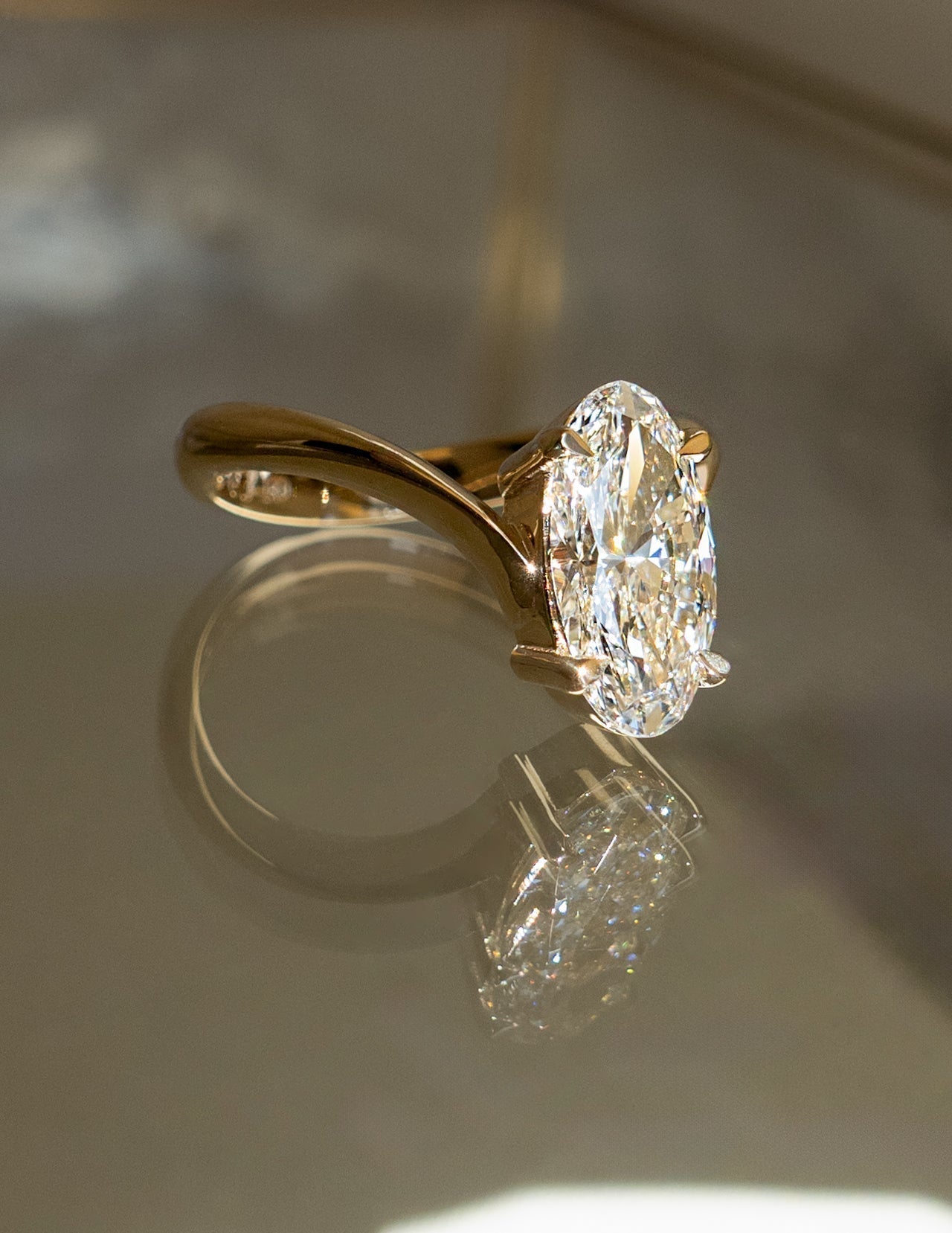 Oval Solitaire Lab Grown Diamond Engagement Ring