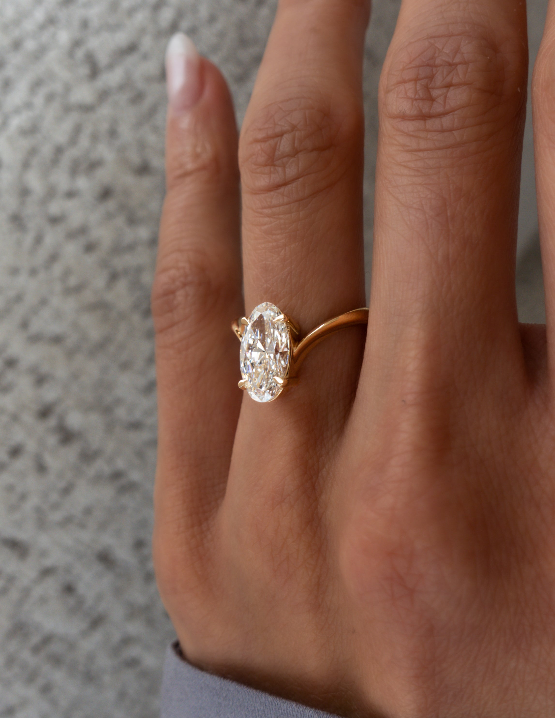 Oval Solitaire Lab Grown Diamond Engagement Ring