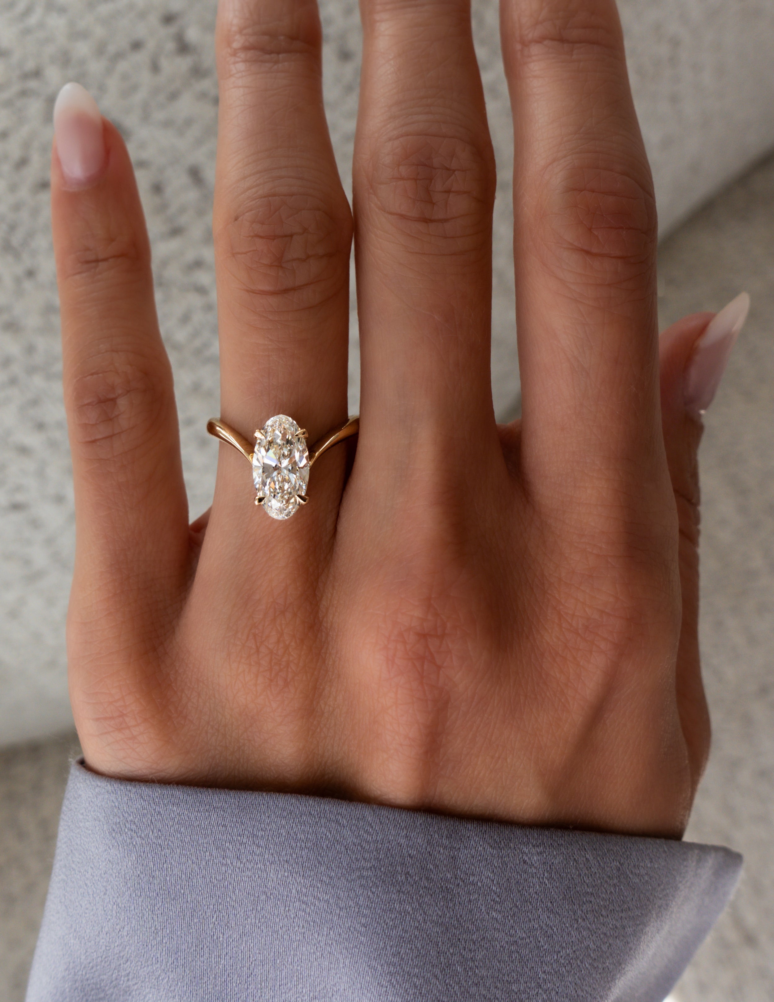 Oval Solitaire Lab Grown Diamond Engagement Ring