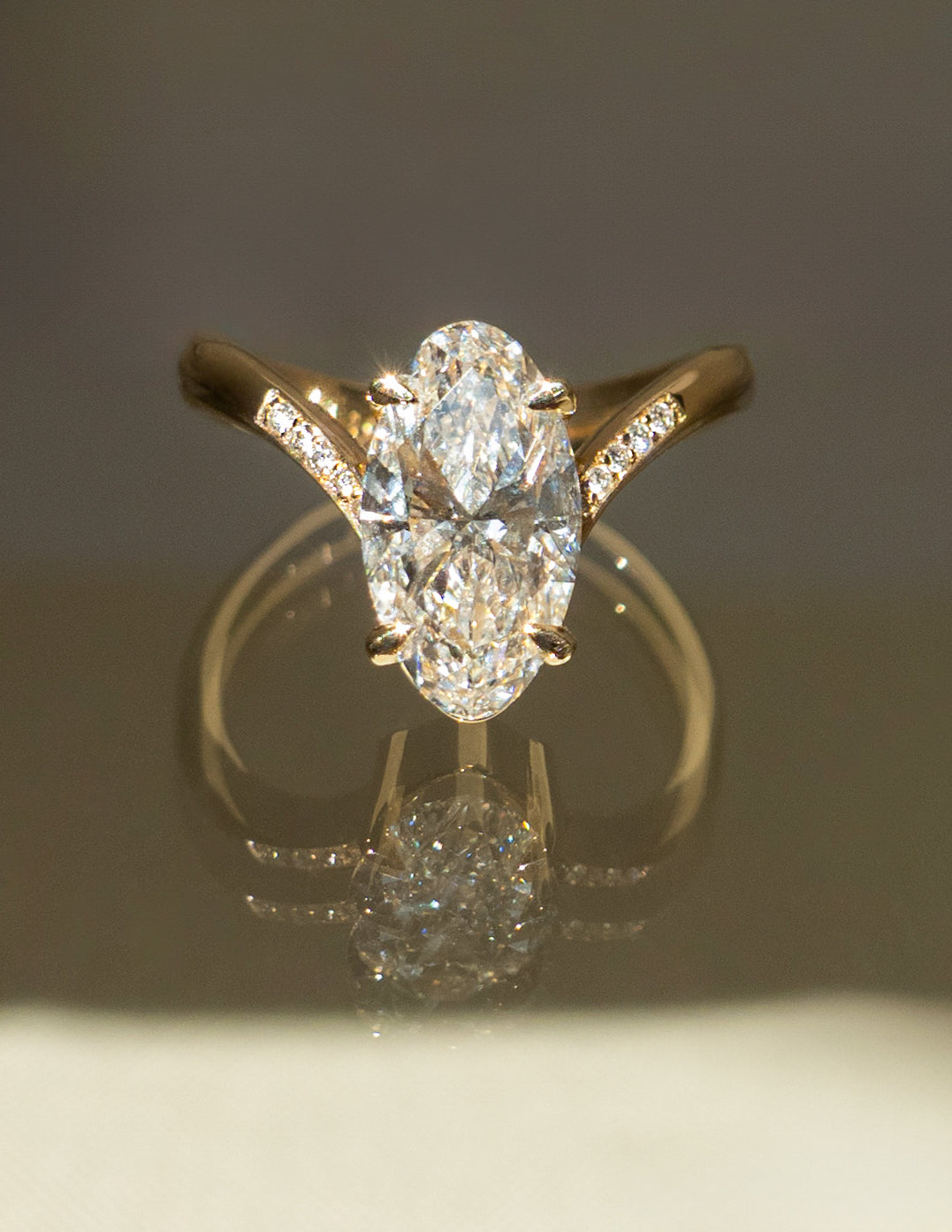 Oval Solitaire Lab Grown Diamond Engagement Ring
