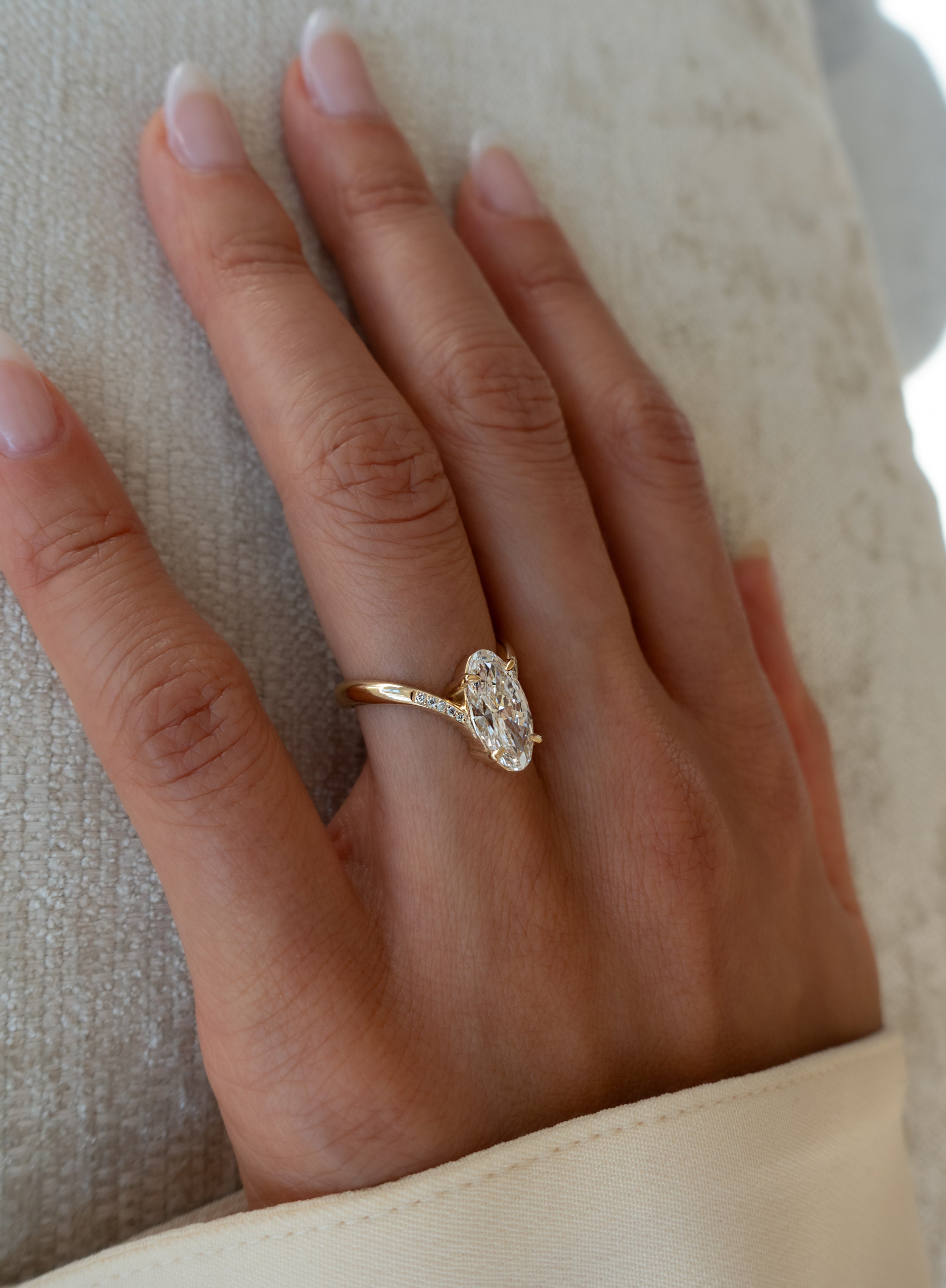 Oval Solitaire Lab Grown Diamond Engagement Ring
