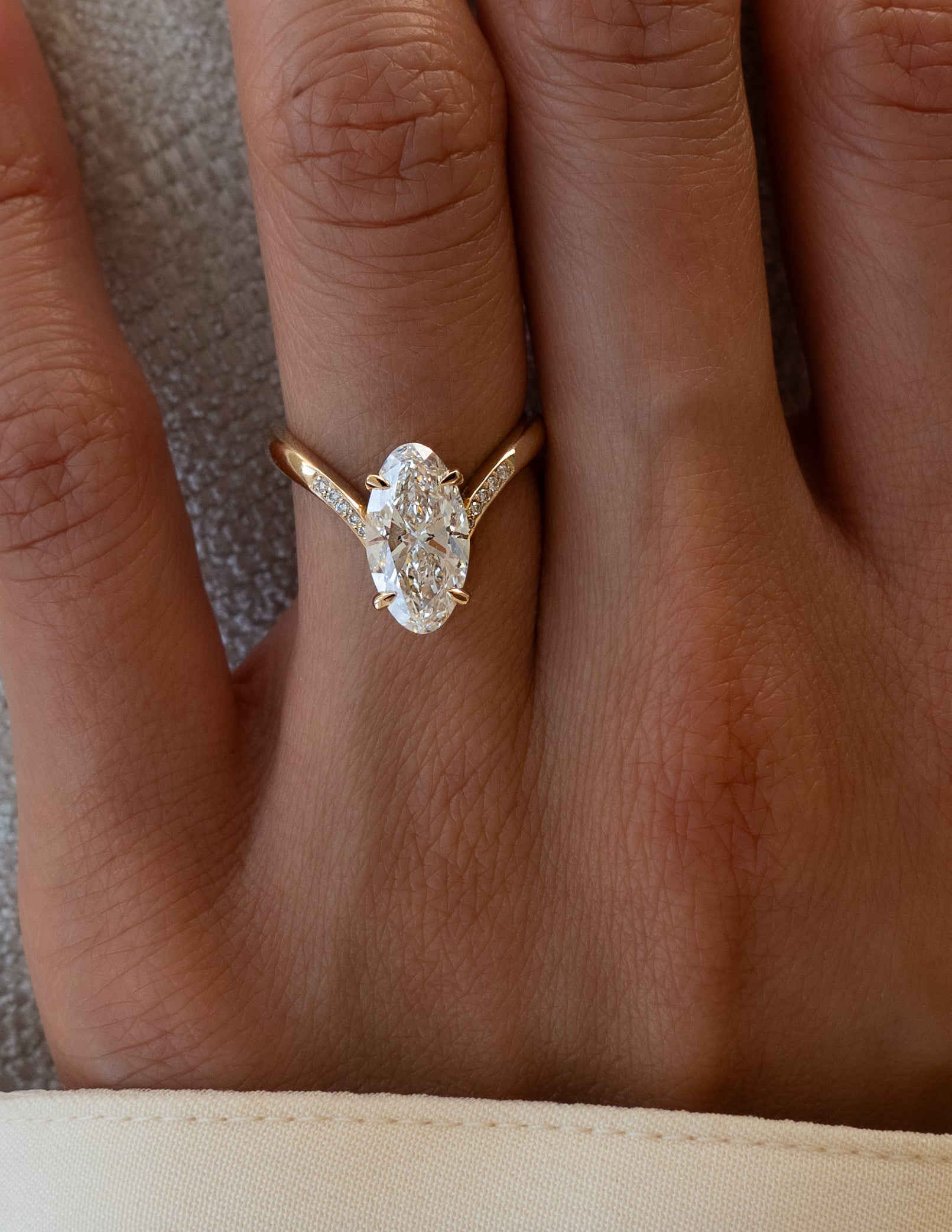 Oval Solitaire Lab Grown Diamond Engagement Ring