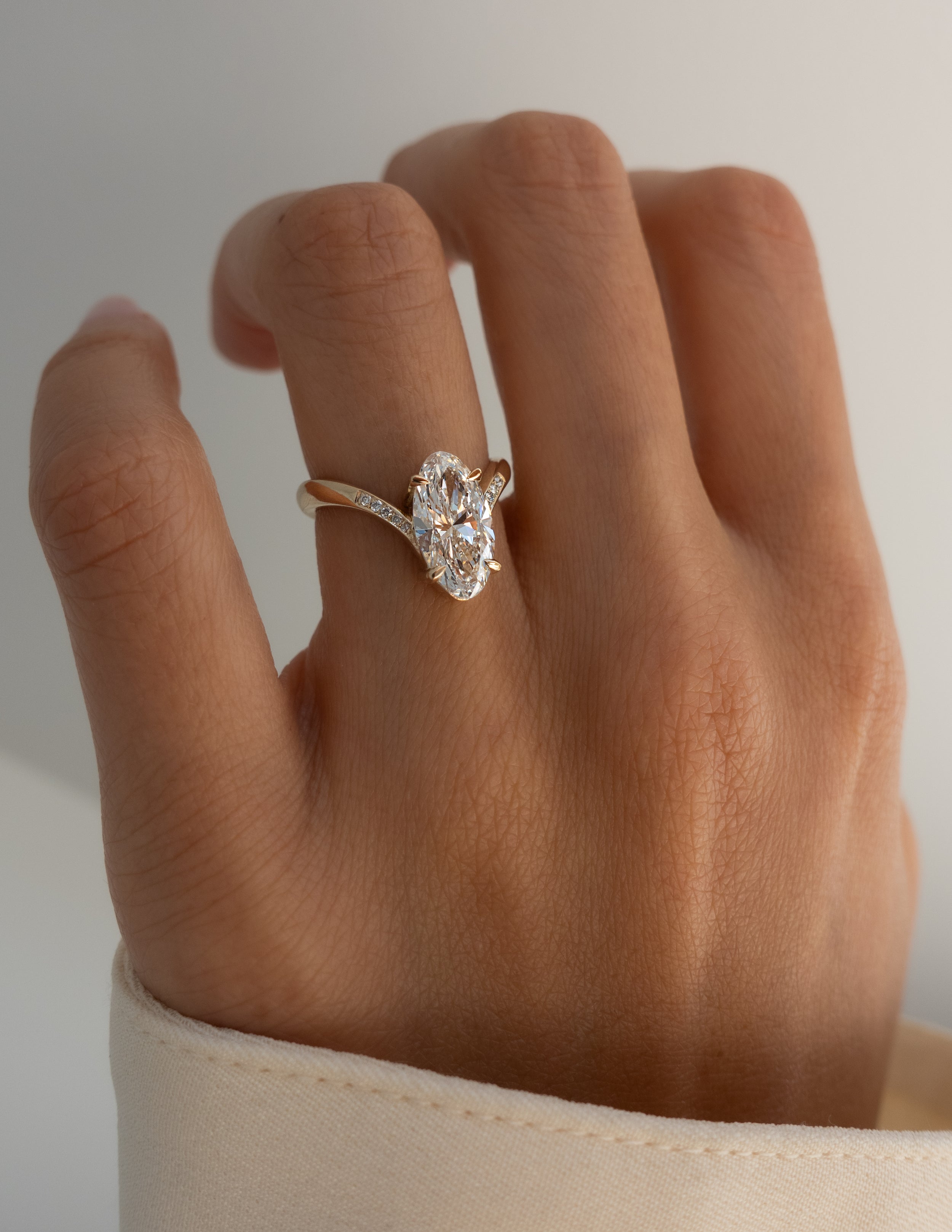 Oval Solitaire Lab Grown Diamond Engagement Ring