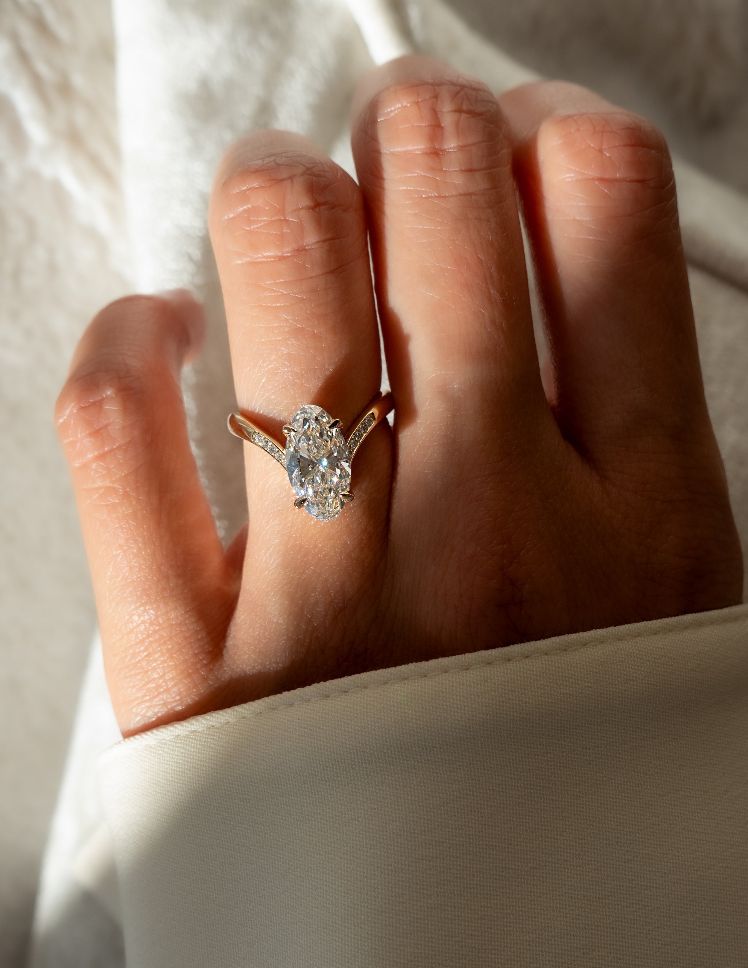 Oval Solitaire Lab Grown Diamond Engagement Ring
