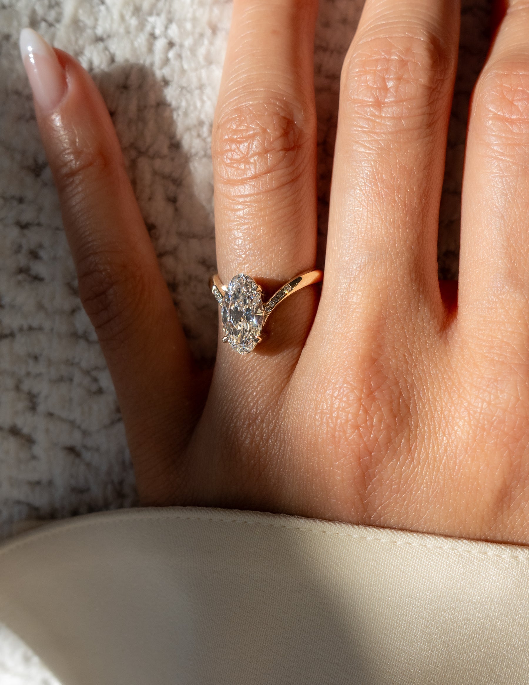 Oval Solitaire Lab Grown Diamond Engagement Ring