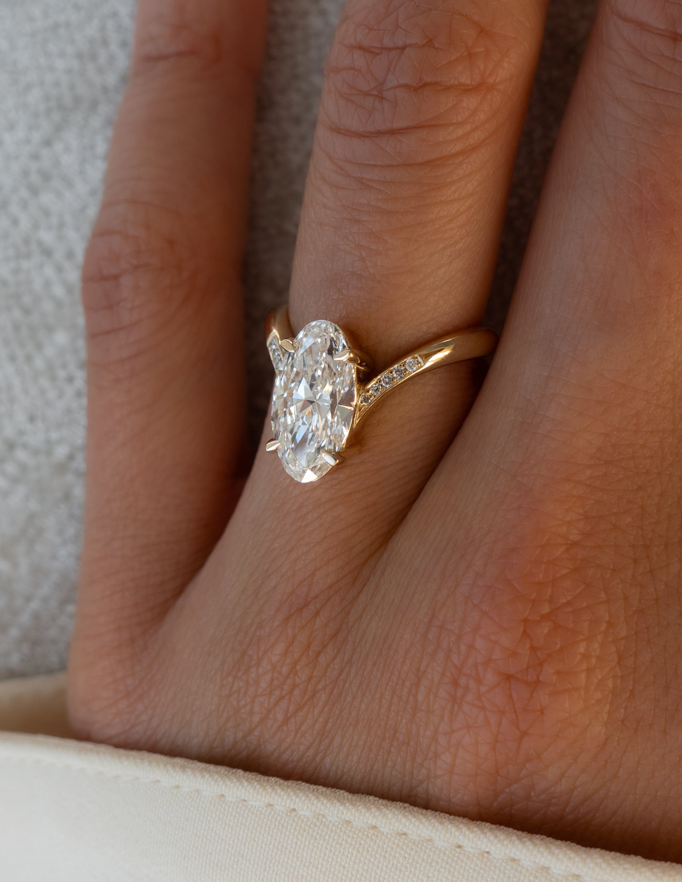 Oval Solitaire Lab Grown Diamond Engagement Ring