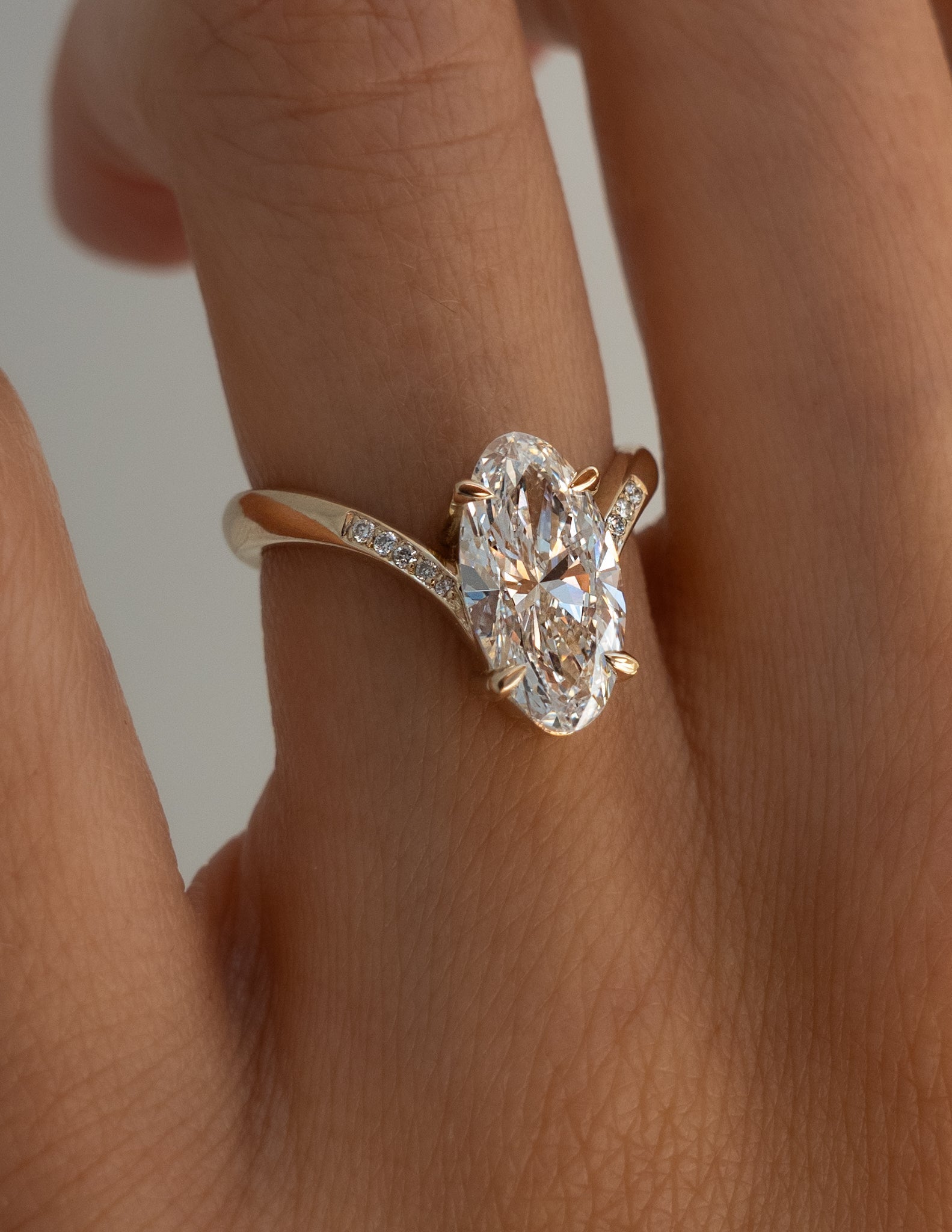 Oval Solitaire Lab Grown Diamond Engagement Ring