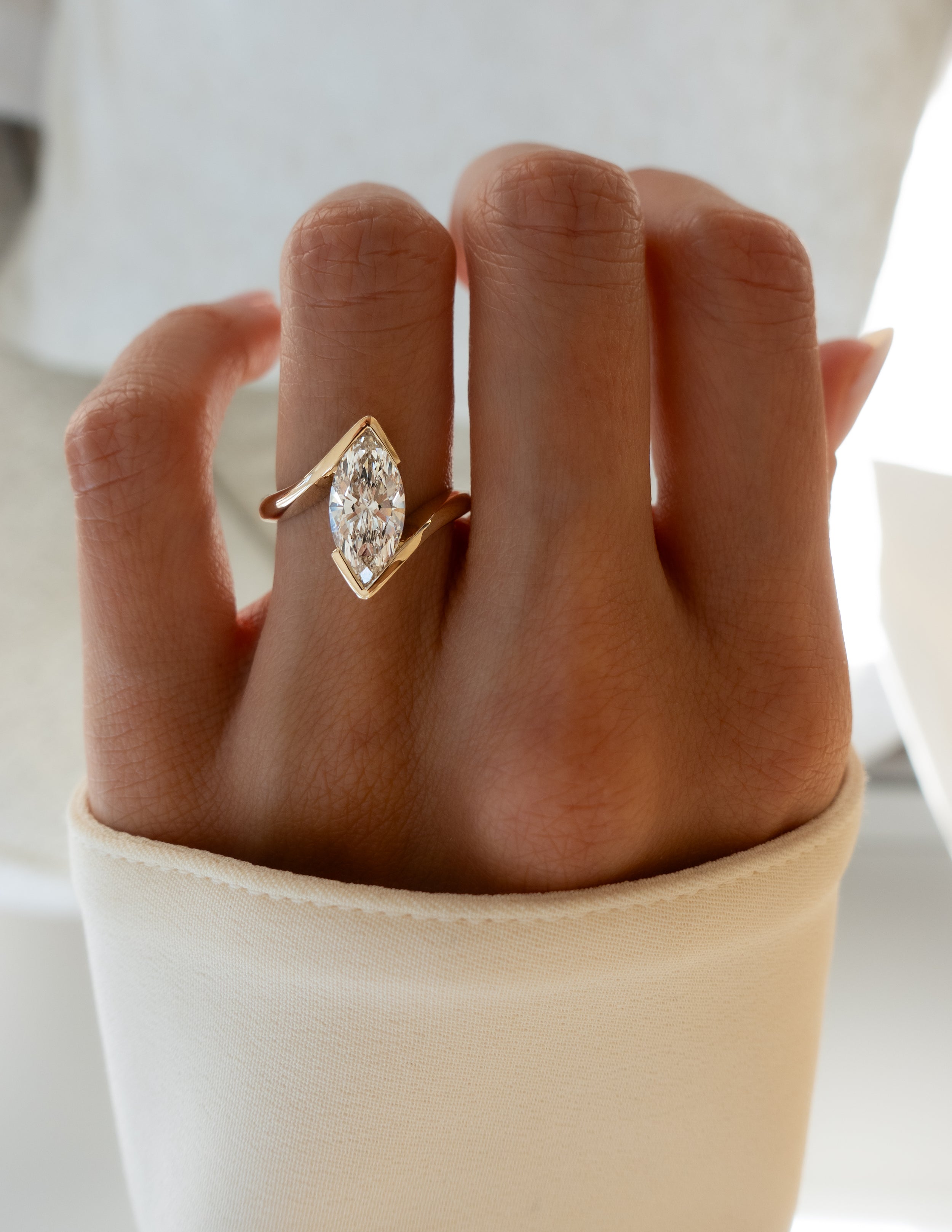 Oval Solitaire Lab Grown Diamond Engagement Ring