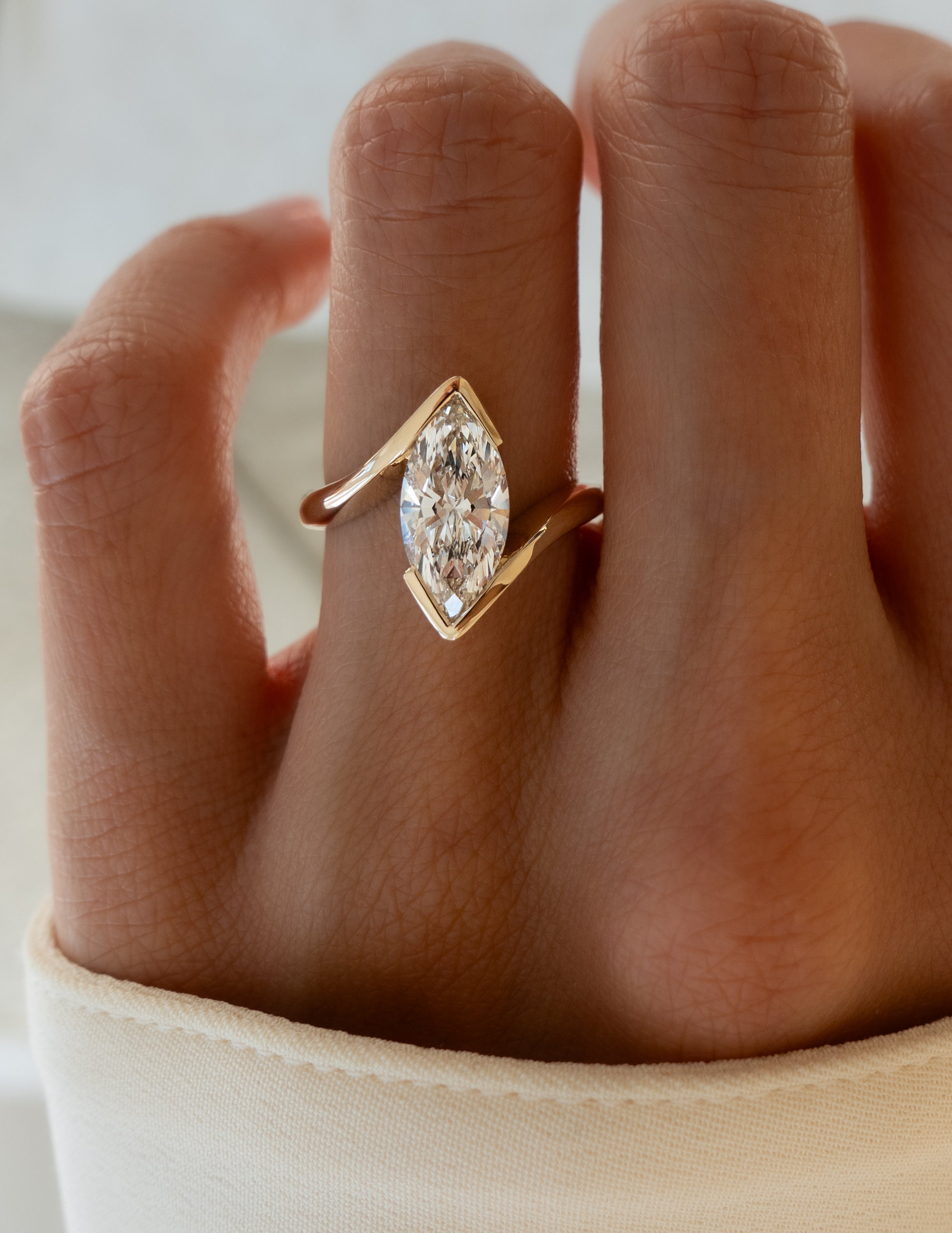 Oval Solitaire Lab Grown Diamond Engagement Ring