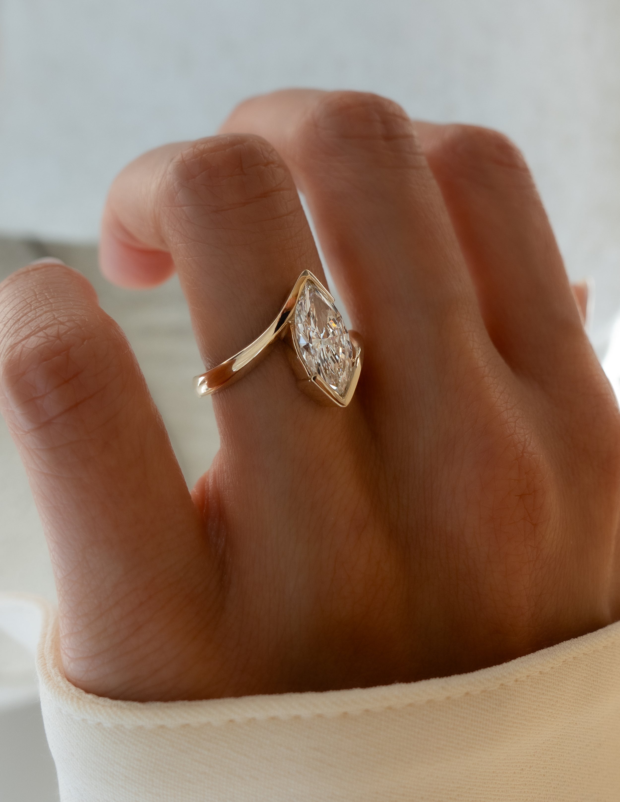 Oval Solitaire Lab Grown Diamond Engagement Ring