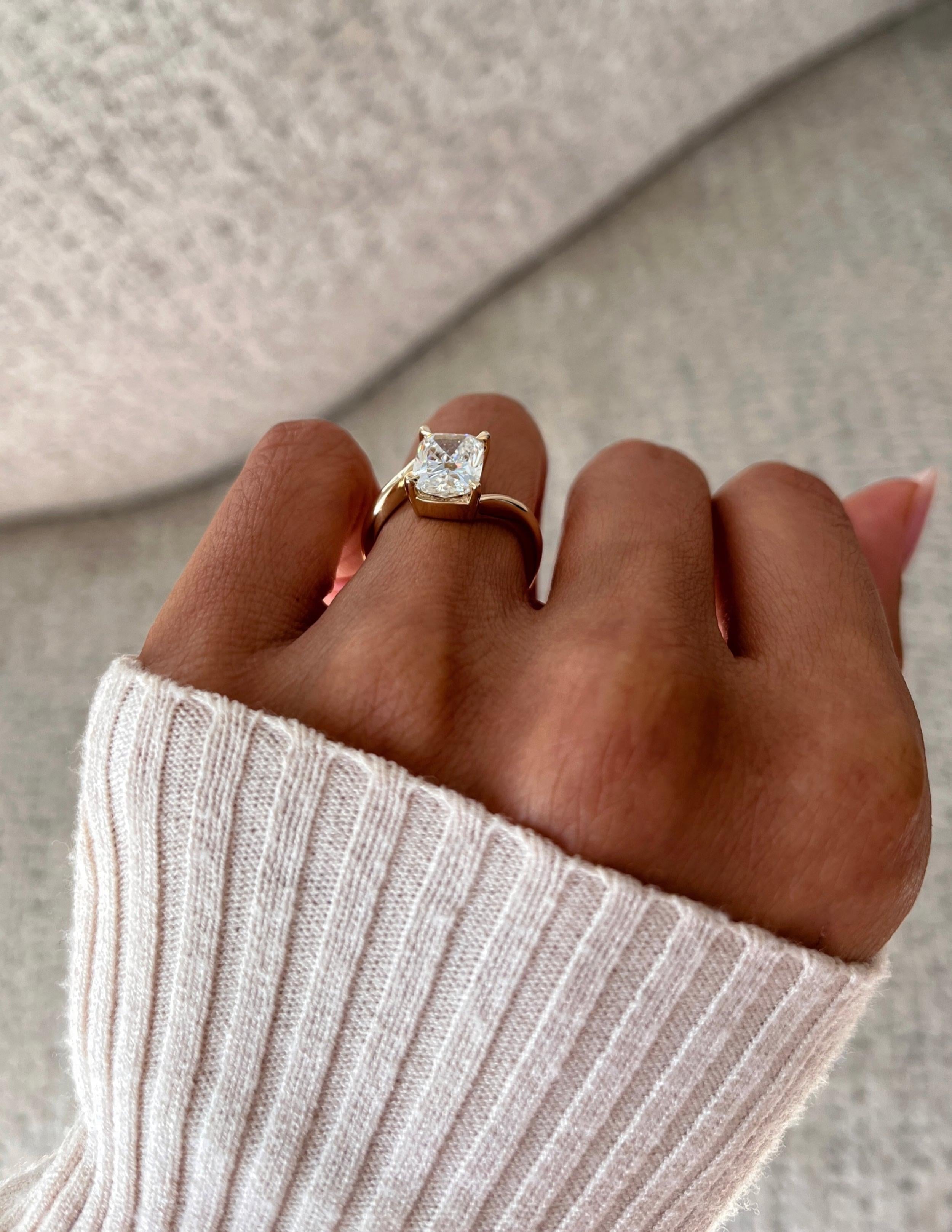 Oval Solitaire Lab Grown Diamond Engagement Ring