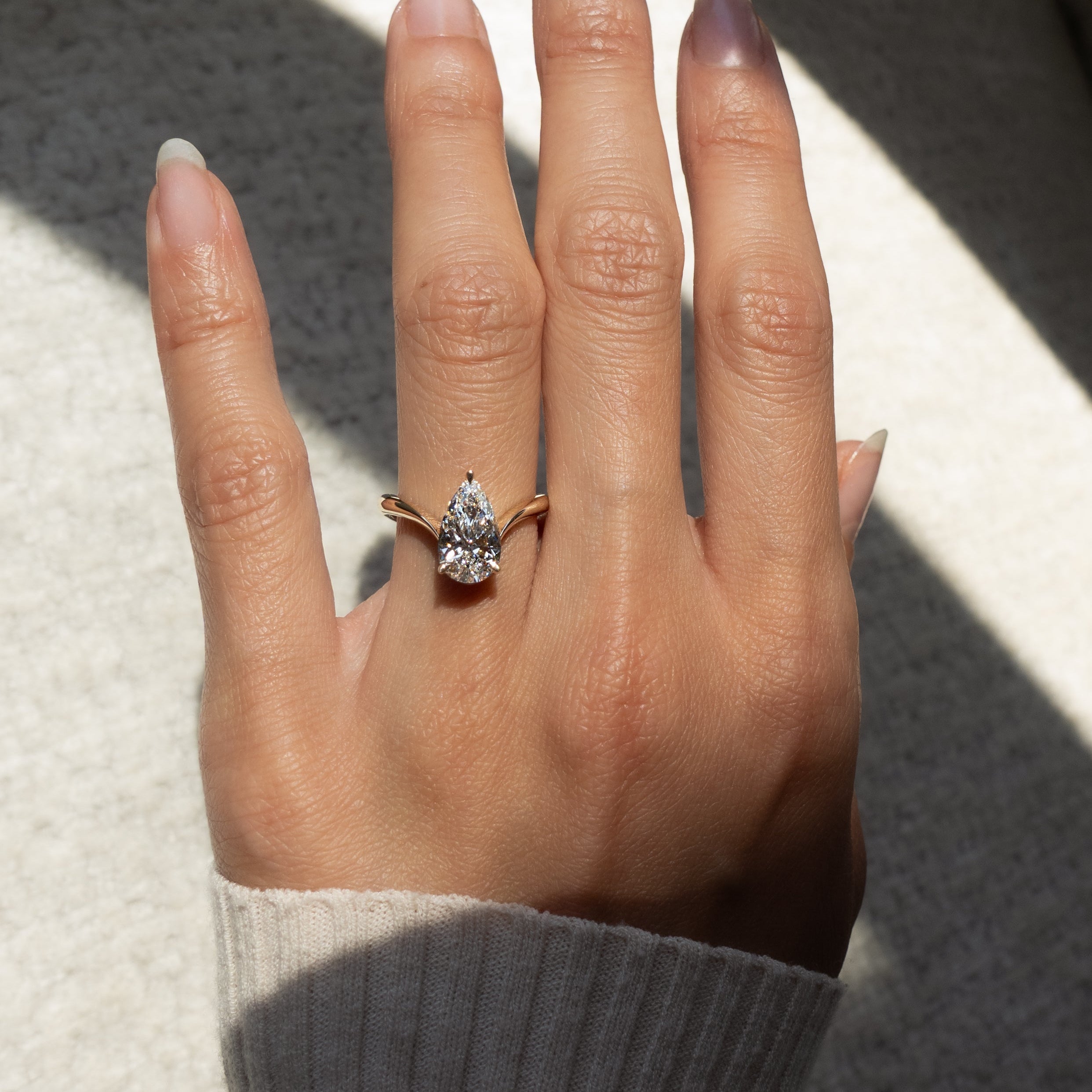 Oval Solitaire Lab Grown Diamond Engagement Ring