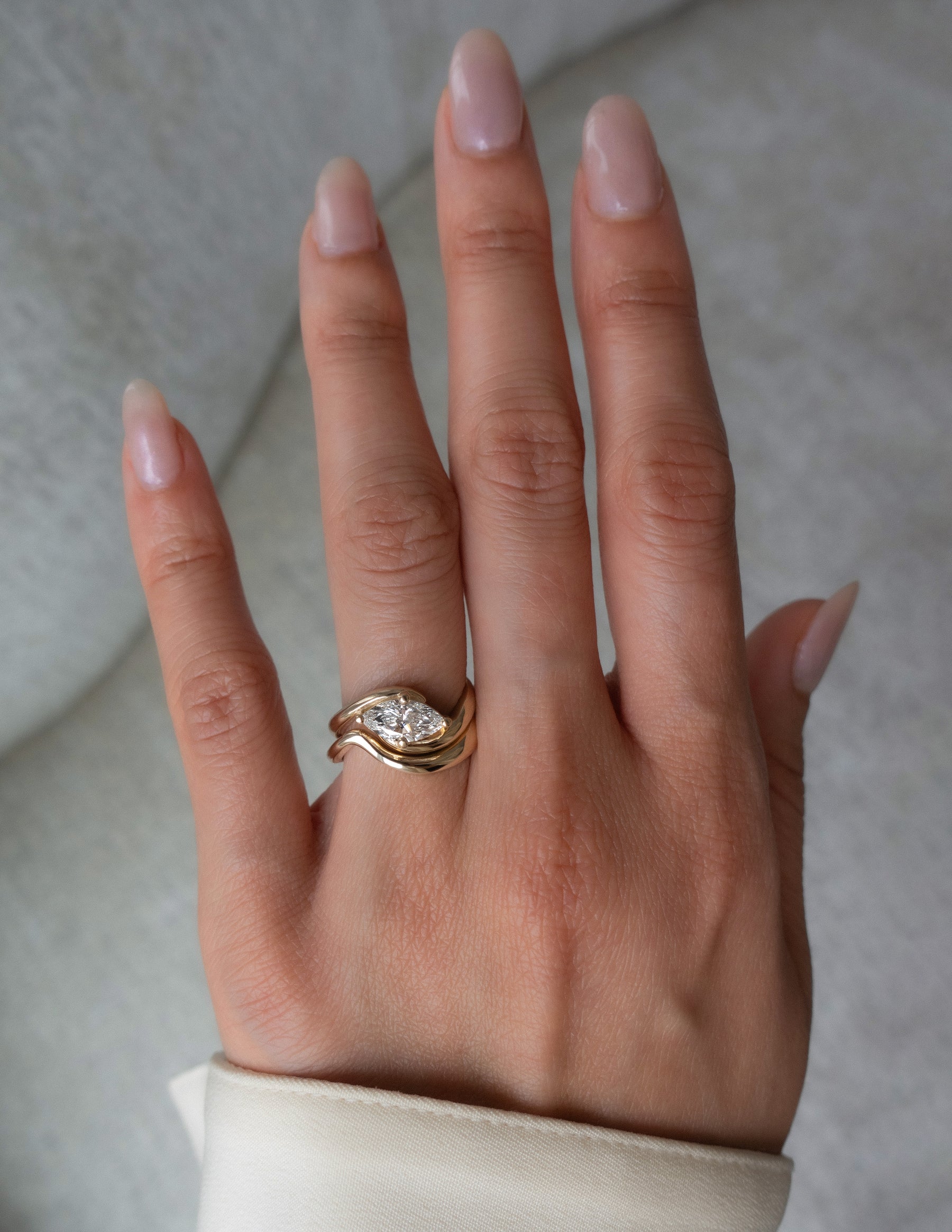 1.5 CT Marquise Lab Grown Diamond Bridal Set