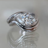 1.5 CT Marquise Lab Grown Diamond Bridal Set