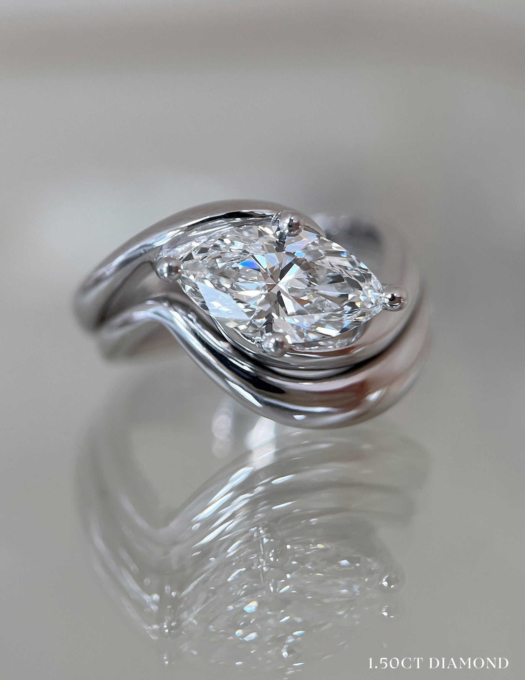 1.5 CT Marquise Lab Grown Diamond Bridal Set
