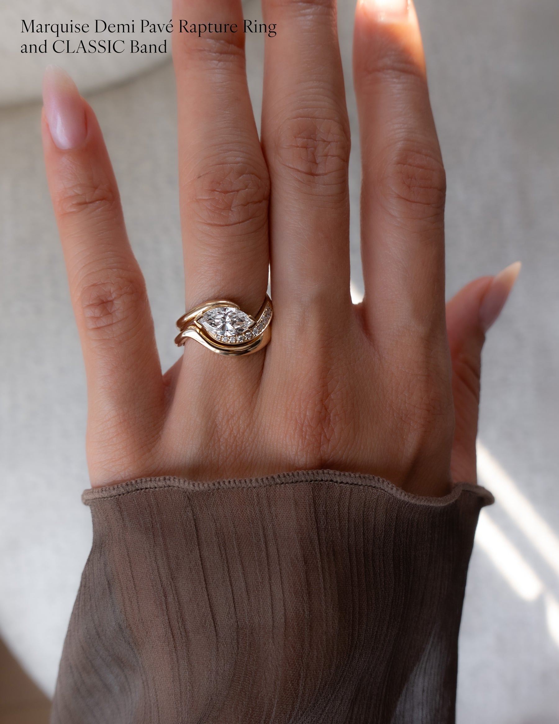 1.5 CT Marquise Lab Grown Diamond Bridal Set