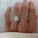 1.5 CT Oval Lab Grown Diamond Bridal Set