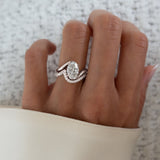 1.5 CT Oval Lab Grown Diamond Bridal Set