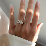 1.5 CT Oval Lab Grown Diamond Bridal Set