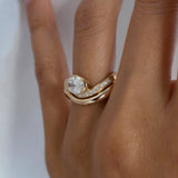 1.5 CT Oval Lab Grown Diamond Bridal Set