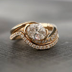 1.5 CT Oval Lab Grown Diamond Bridal Set