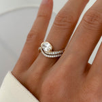 1.5 CT Oval Lab Grown Diamond Bridal Set