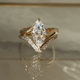 2.5 CT Marquise Lab Grown Diamond Bridal Set