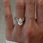 2 CT Pear Lab Grown Diamond Bridal Set
