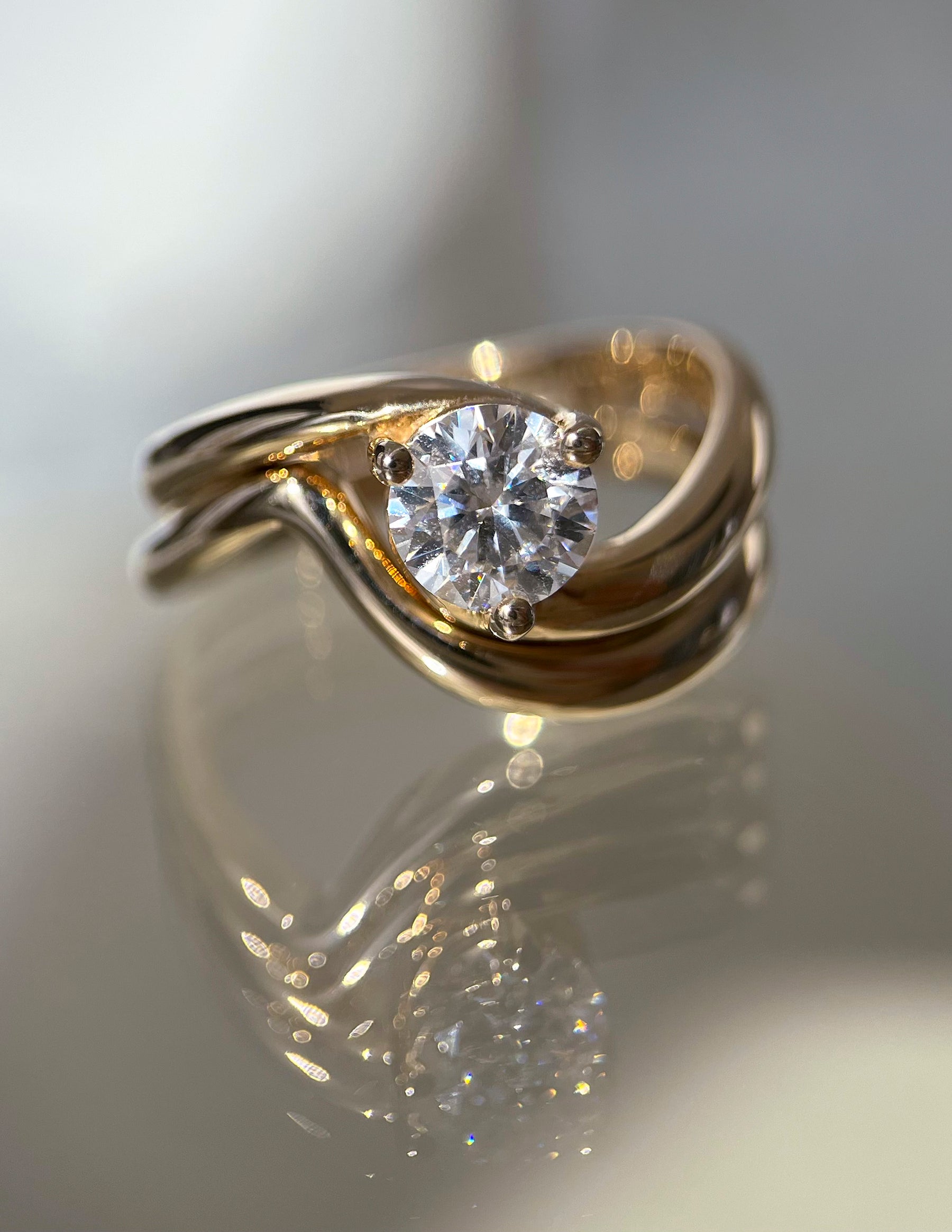 1.25 CT Round Lab Grown Diamond Bridal Set