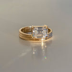 1.5 CT Emerald Lab Grown Diamond Bridal Set