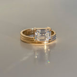 1.5 CT Emerald Lab Grown Diamond Bridal Set