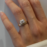 1.5 CT Emerald Lab Grown Diamond Bridal Set