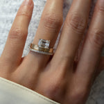 1.5 CT Emerald Lab Grown Diamond Bridal Set