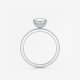 Radiant Hidden Halo & Pave Lab Grown Diamond Engagement Ring