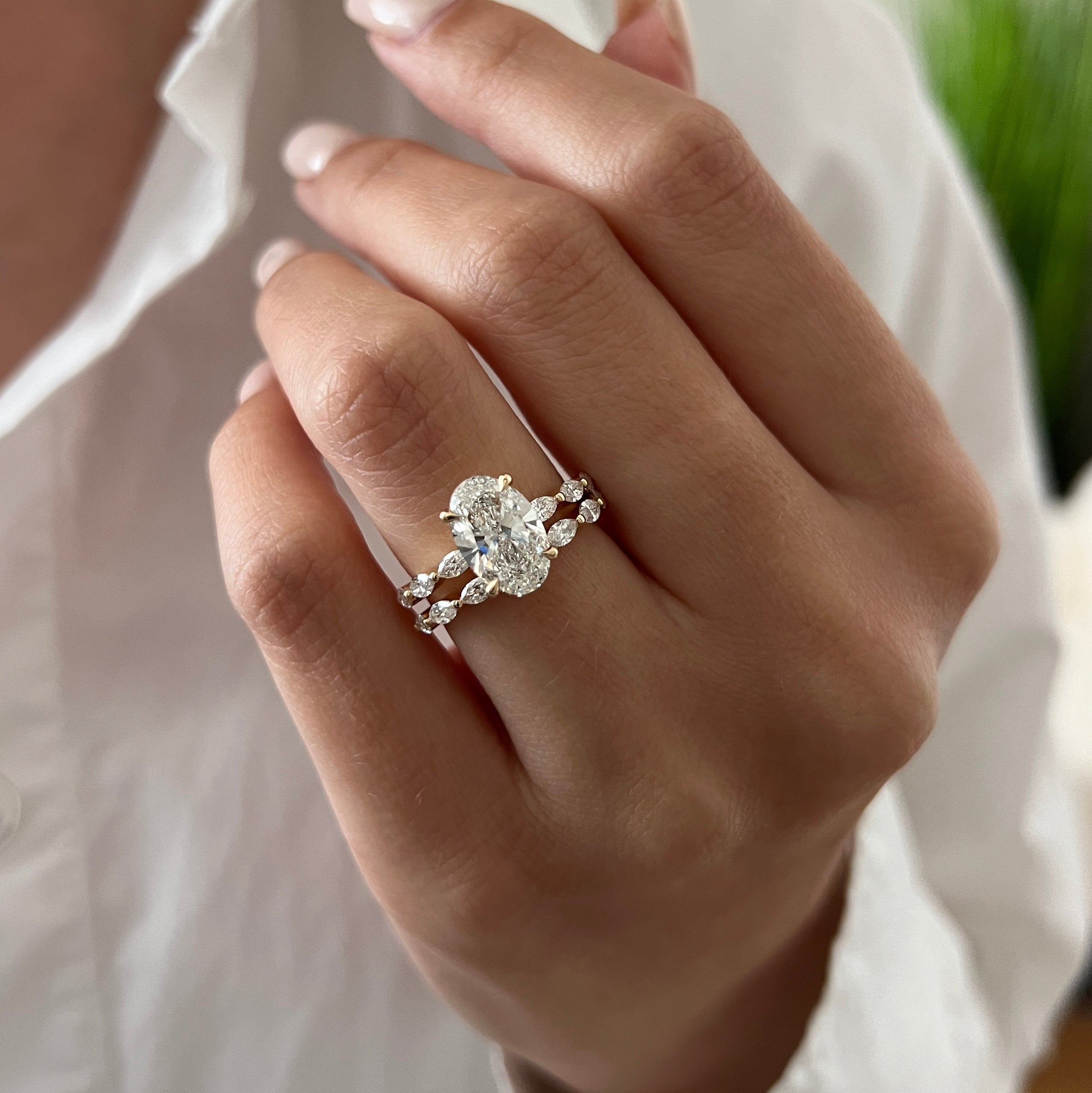 [C_SIZE] [C_Shape] [Style] Lab Grown Diamond Bridal Ring Set