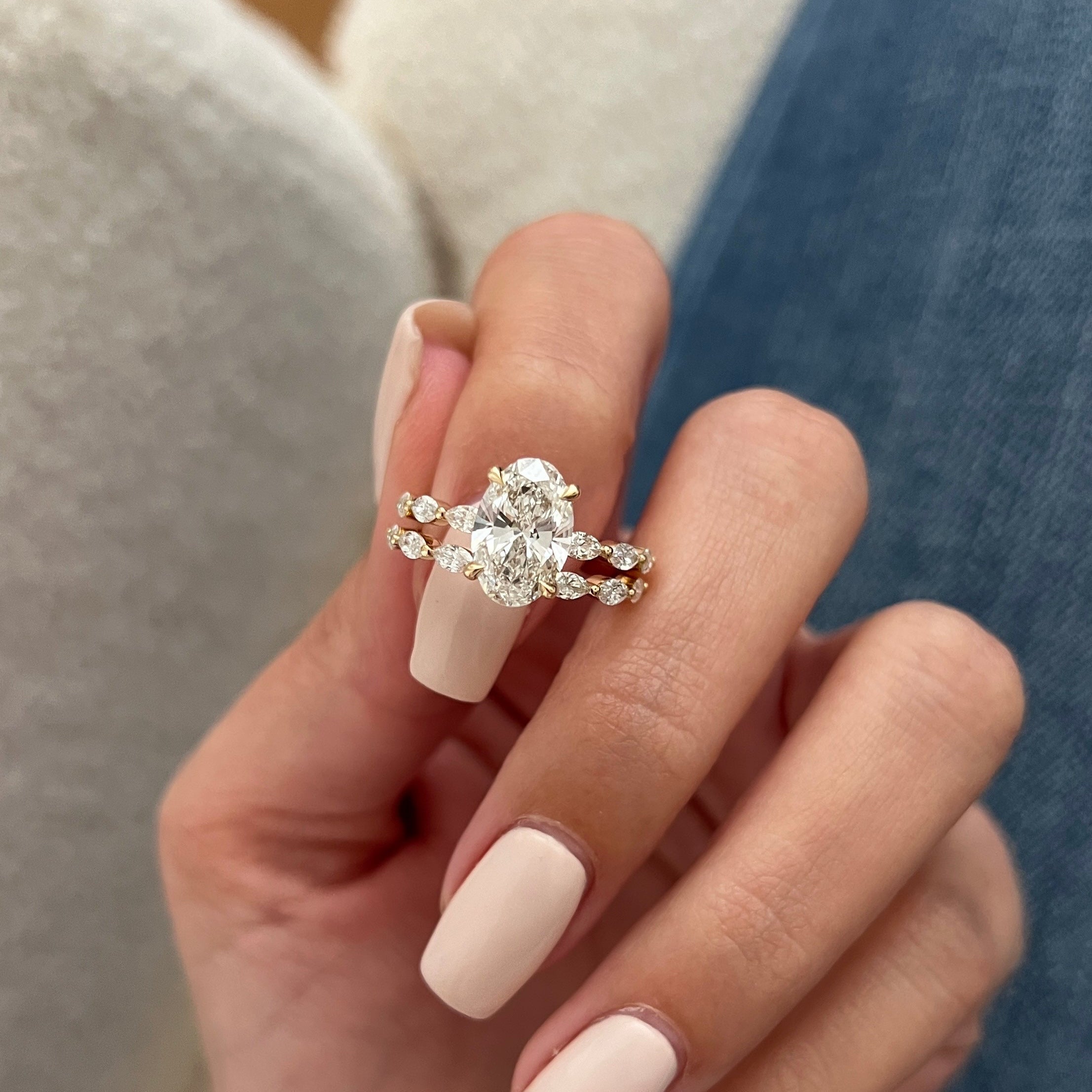 [C_SIZE] [C_Shape] [Style] Lab Grown Diamond Bridal Ring Set