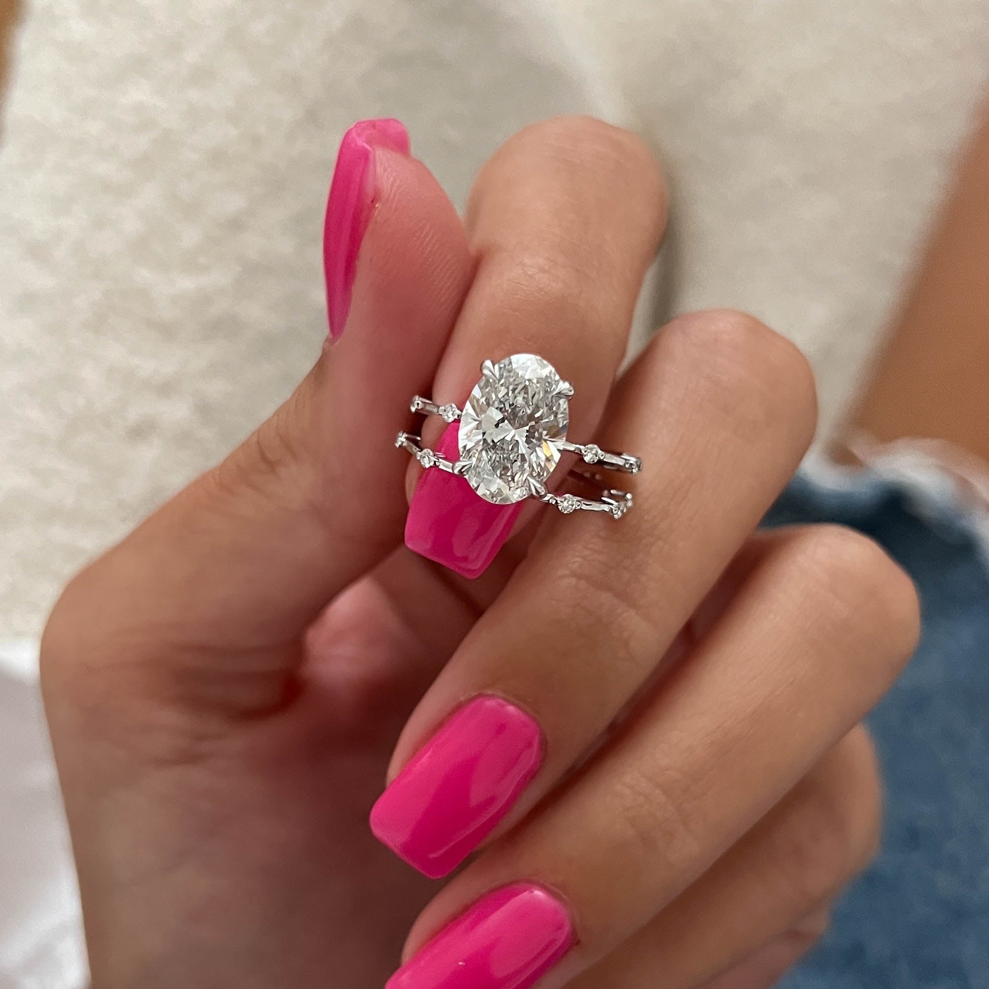 [C_SIZE] [C_Shape] [Style] Lab Grown Diamond Bridal Ring Set