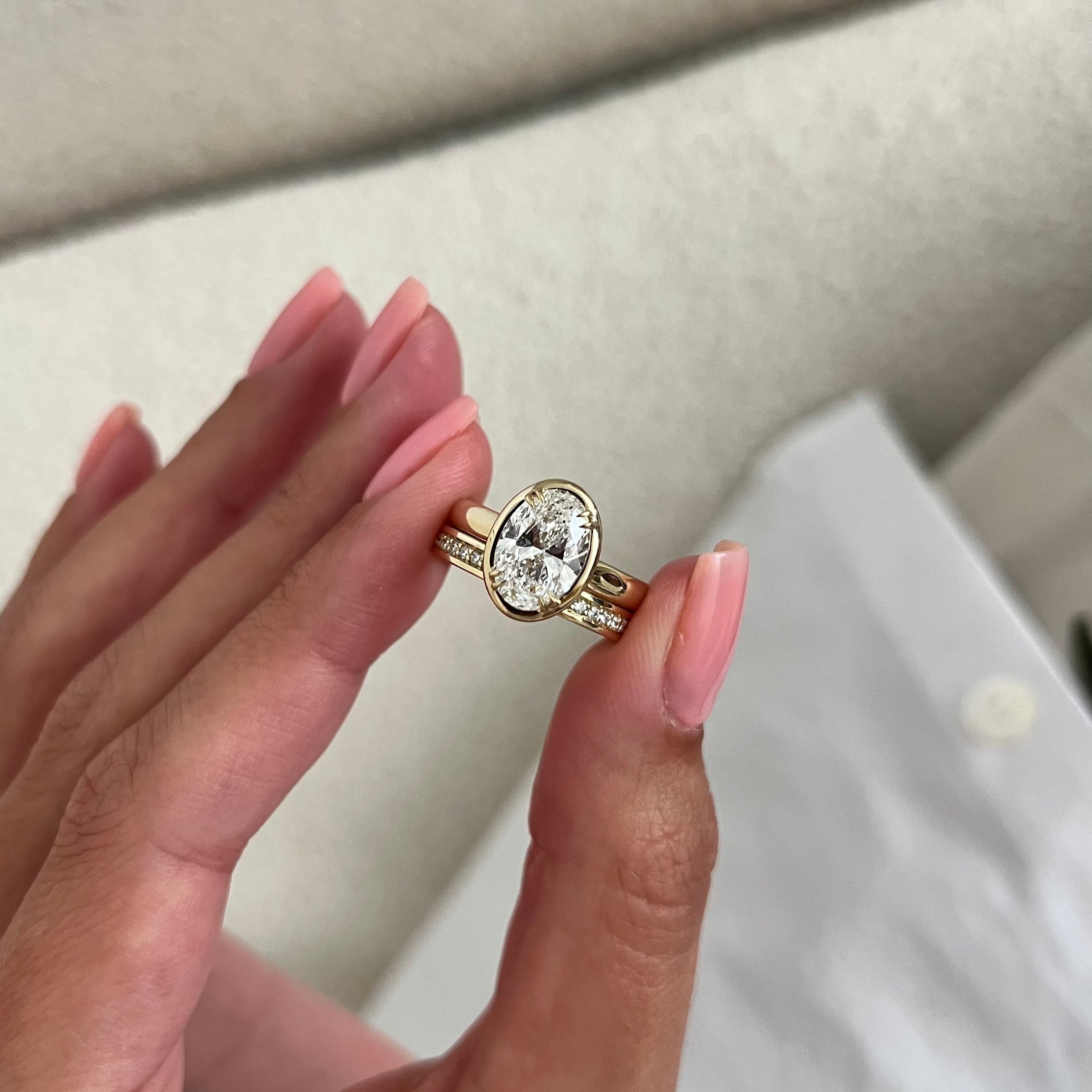 [C_SIZE] [C_Shape] [Style] Lab Grown Diamond Bridal Ring Set