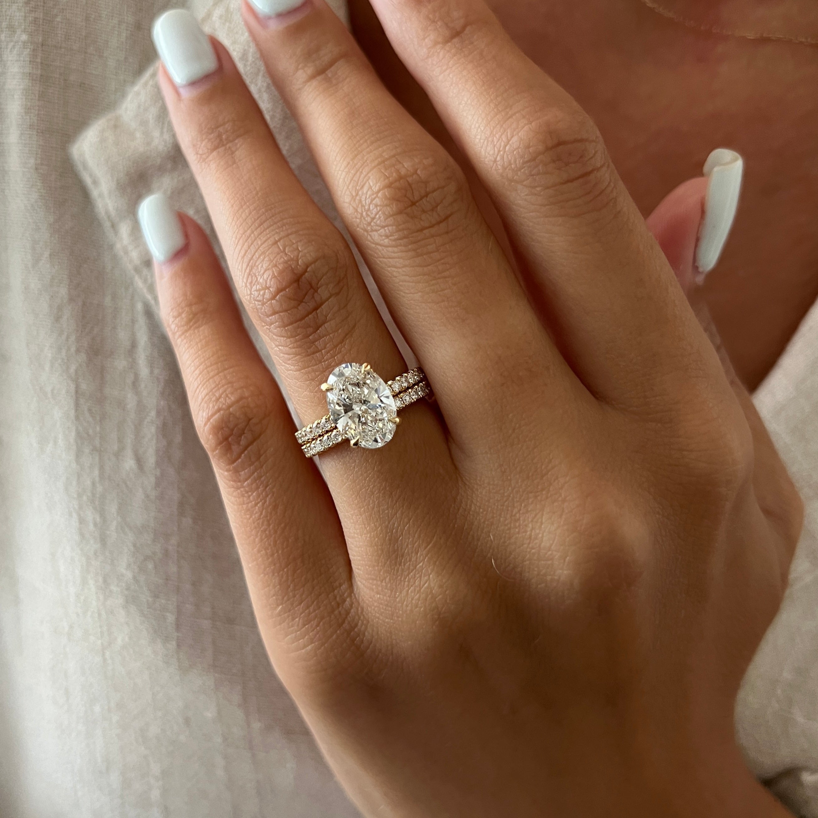 [C_SIZE] [C_Shape] [Style] Lab Grown Diamond Bridal Ring Set