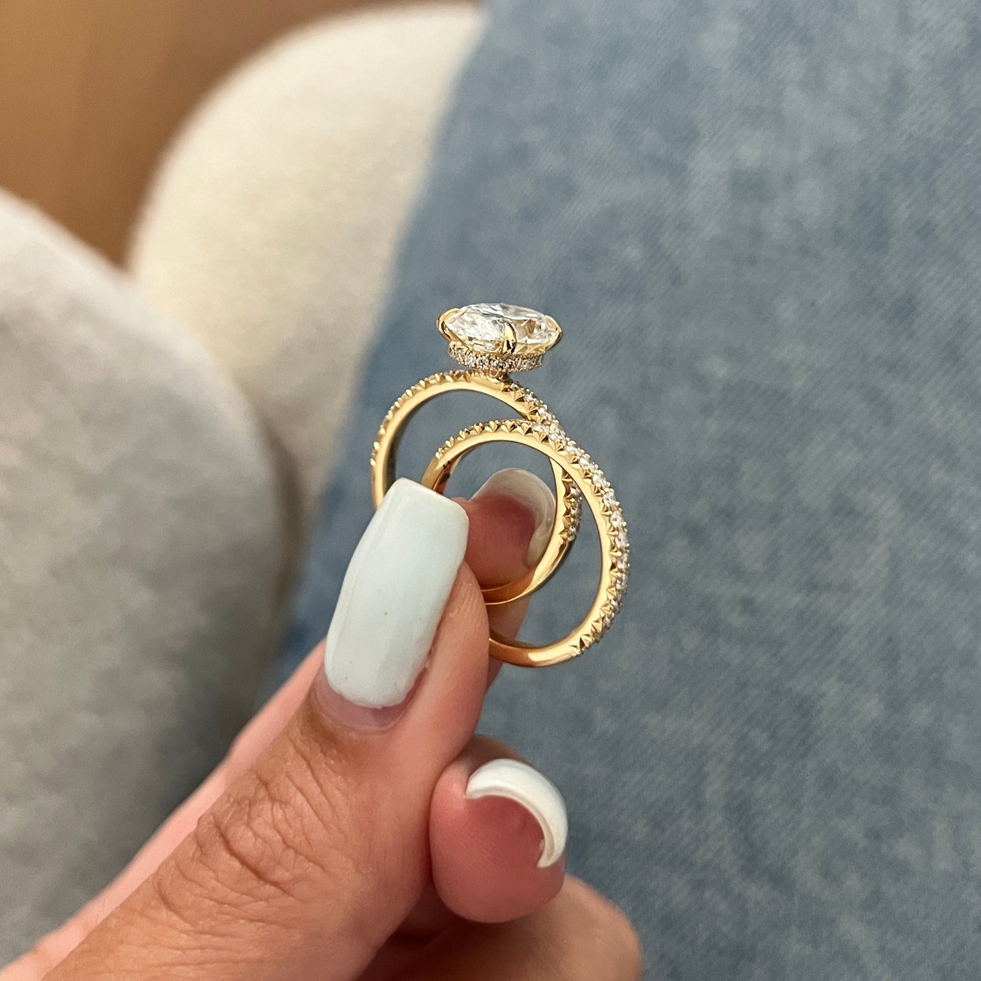 [C_SIZE] [C_Shape] [Style] Lab Grown Diamond Bridal Ring Set