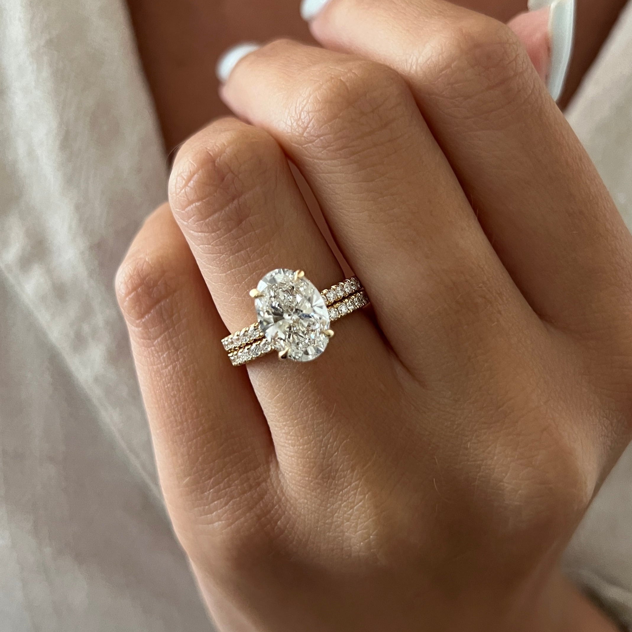 [C_SIZE] [C_Shape] [Style] Lab Grown Diamond Bridal Ring Set