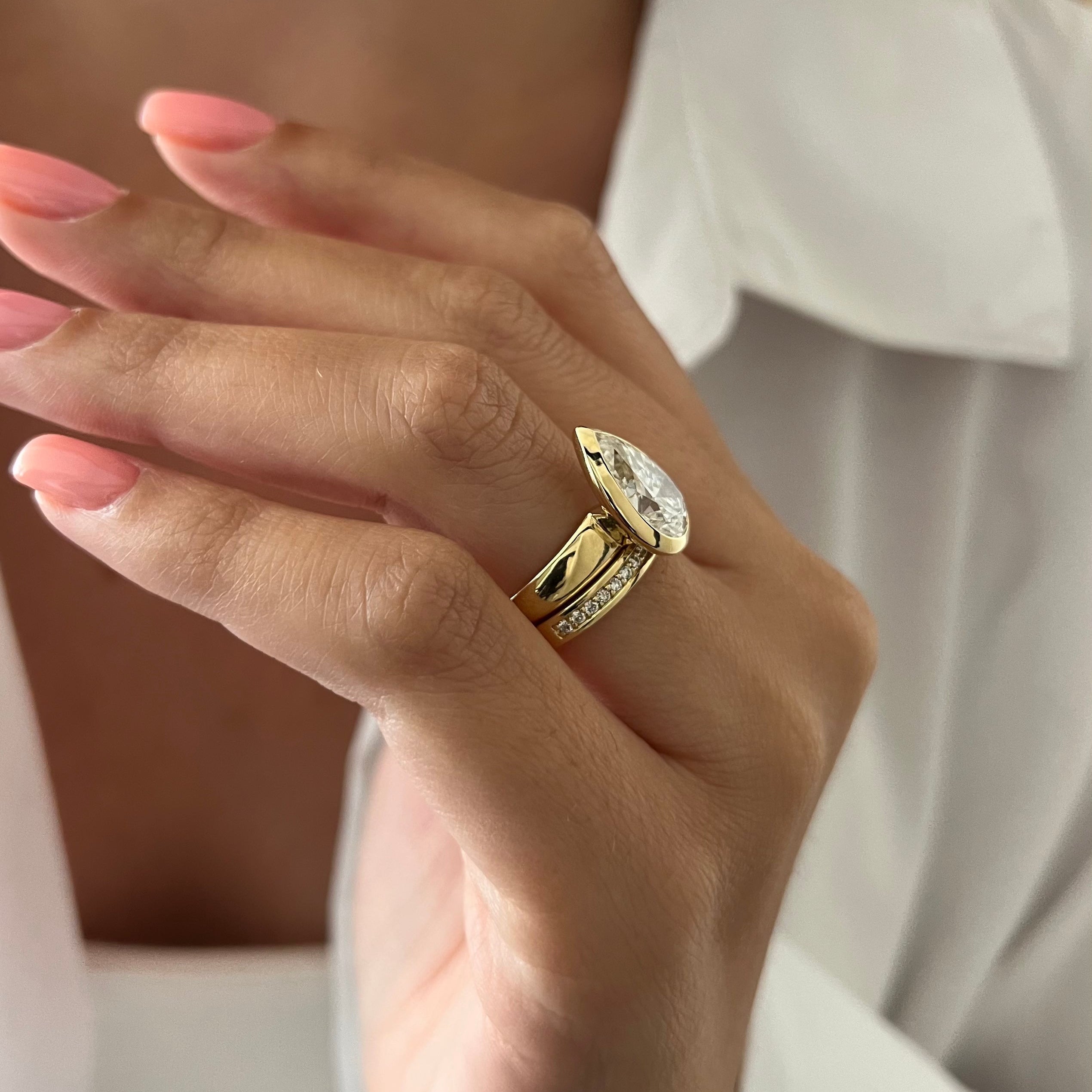 [C_SIZE] [C_Shape] [Style] Lab Grown Diamond Bridal Ring Set