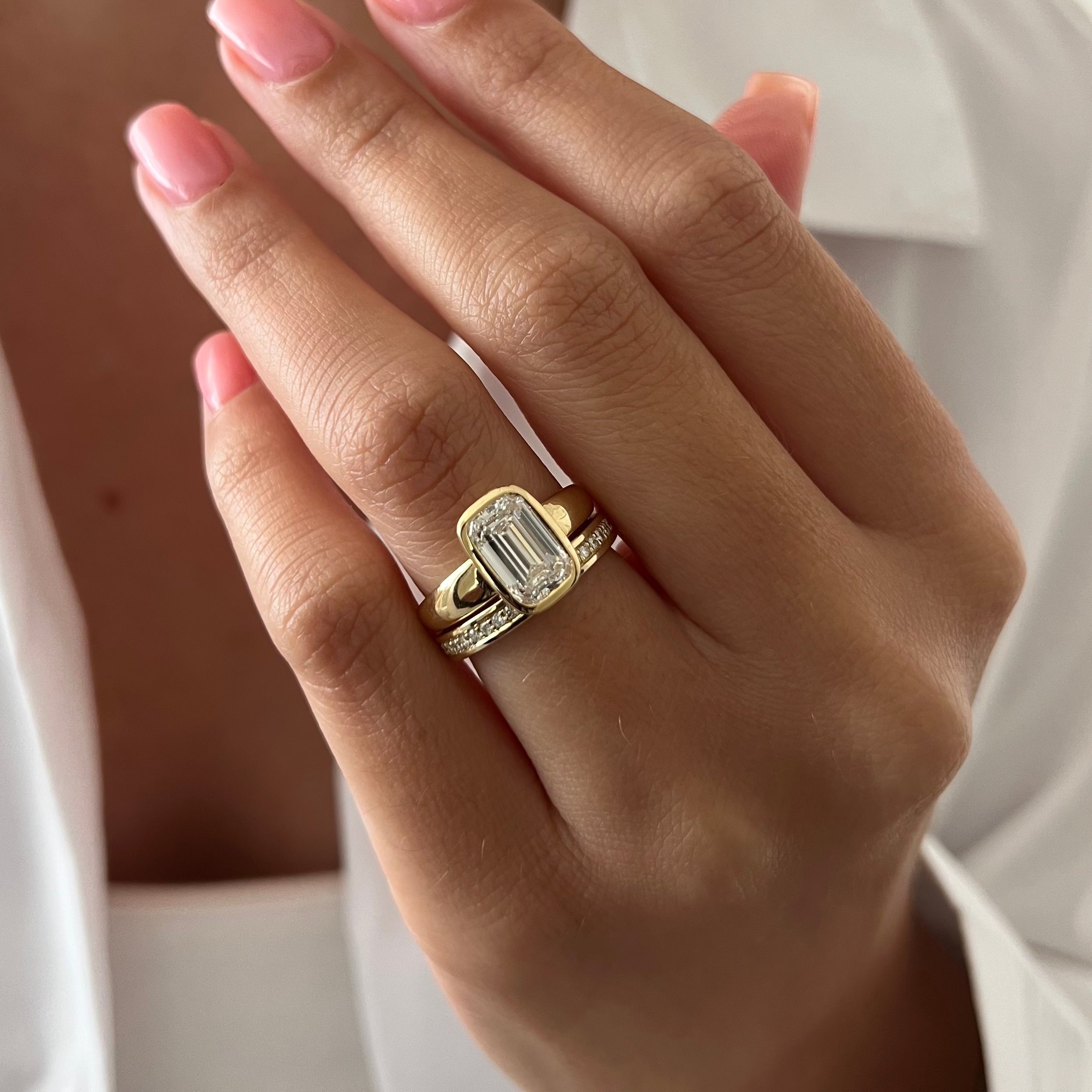 [C_SIZE] [C_Shape] [Style] Lab Grown Diamond Bridal Ring Set