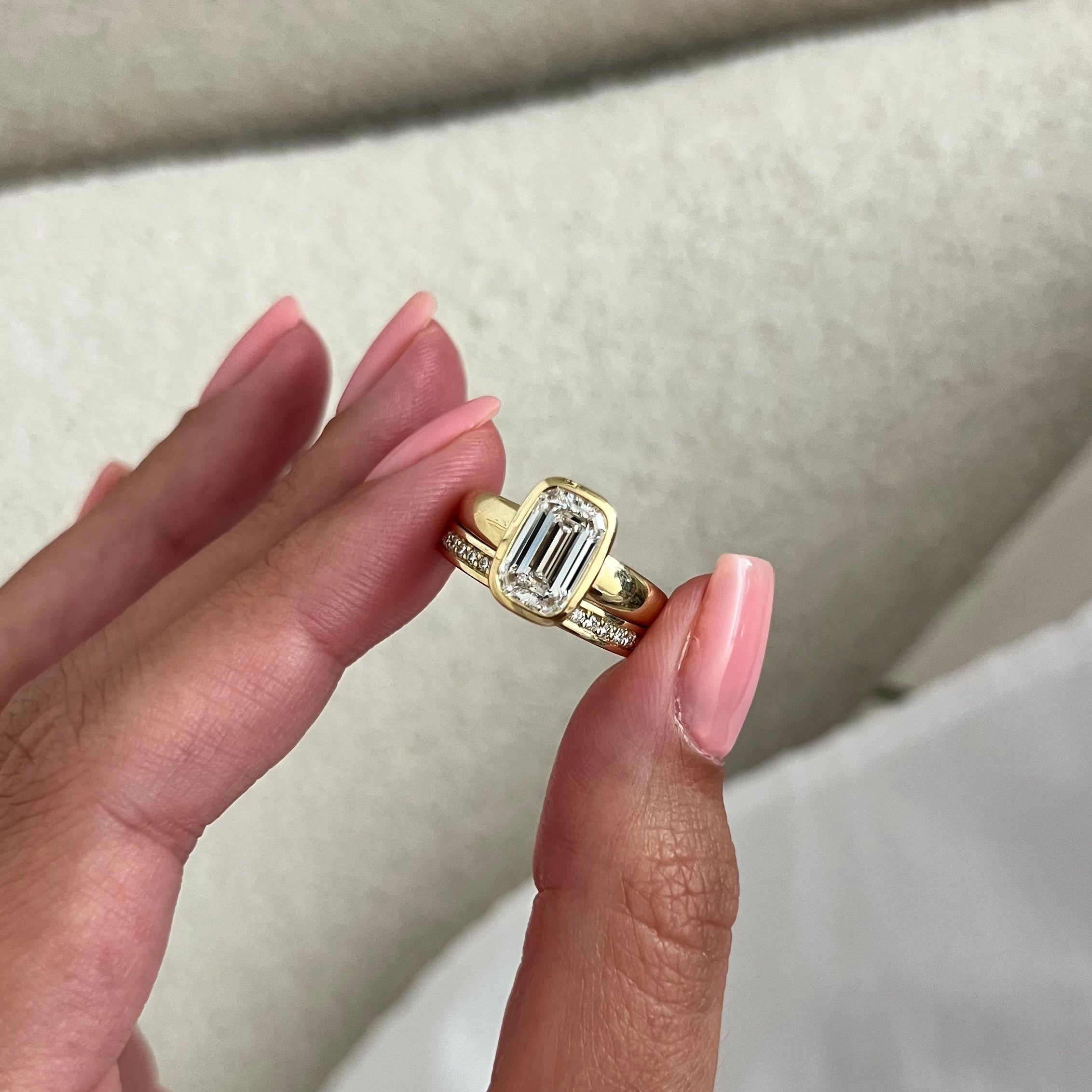 [C_SIZE] [C_Shape] [Style] Lab Grown Diamond Bridal Ring Set