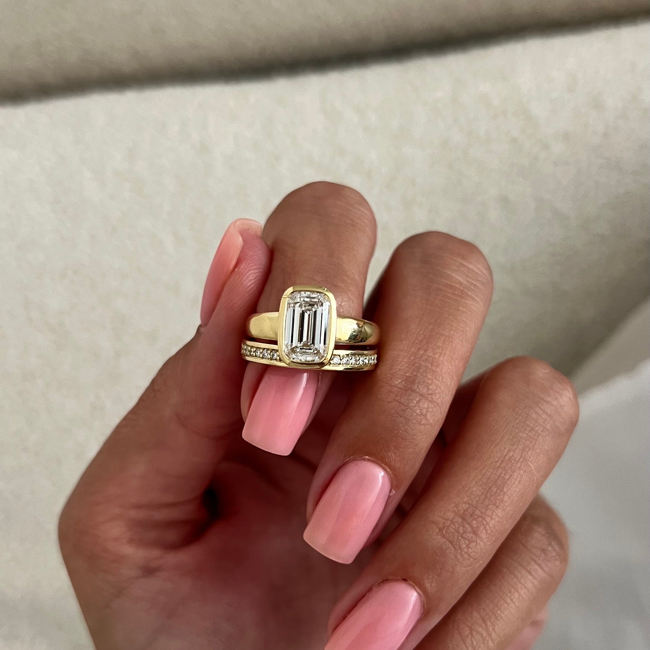 [C_SIZE] [C_Shape] [Style] Lab Grown Diamond Bridal Ring Set