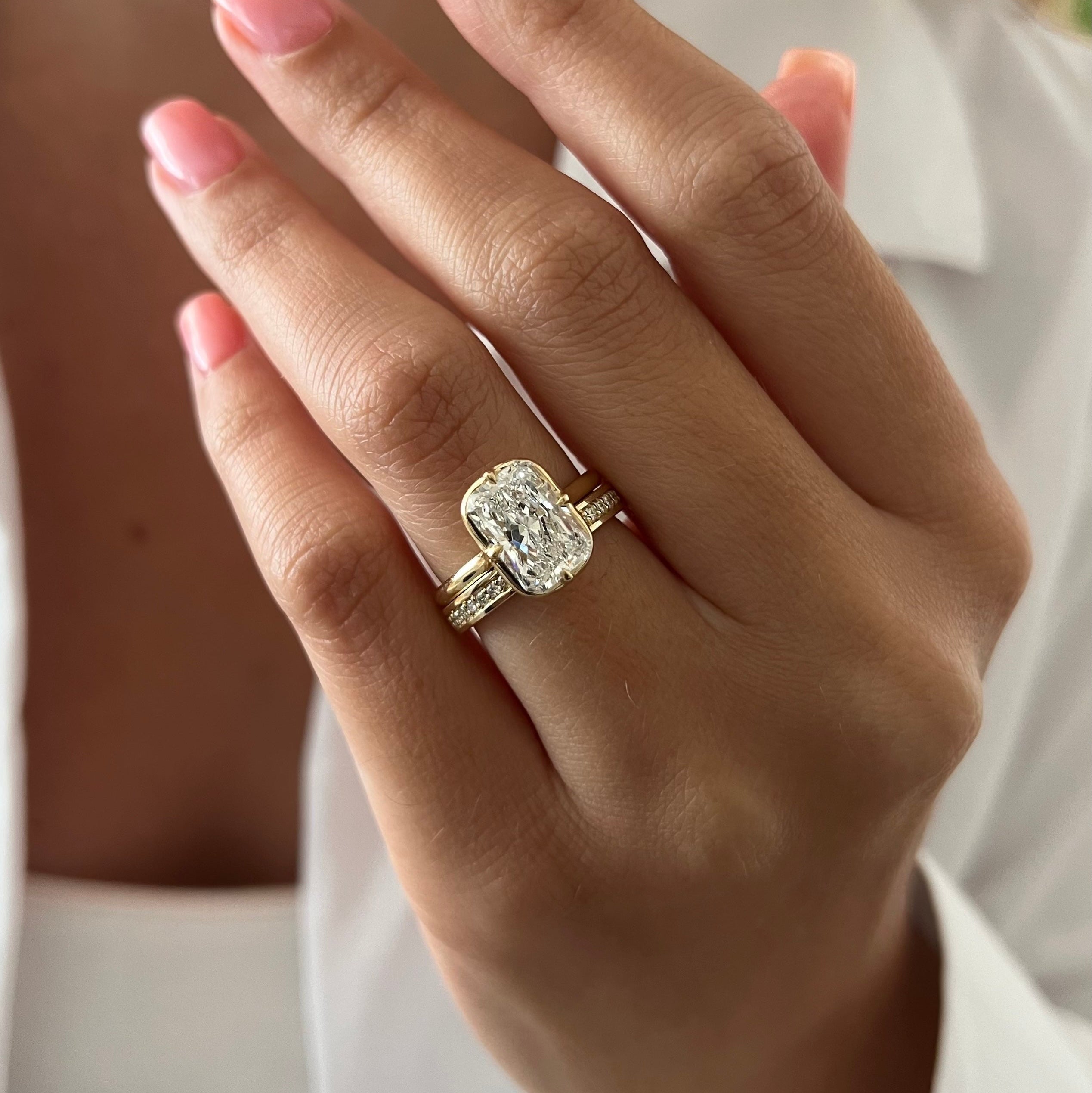 [C_SIZE] [C_Shape] [Style] Lab Grown Diamond Bridal Ring Set