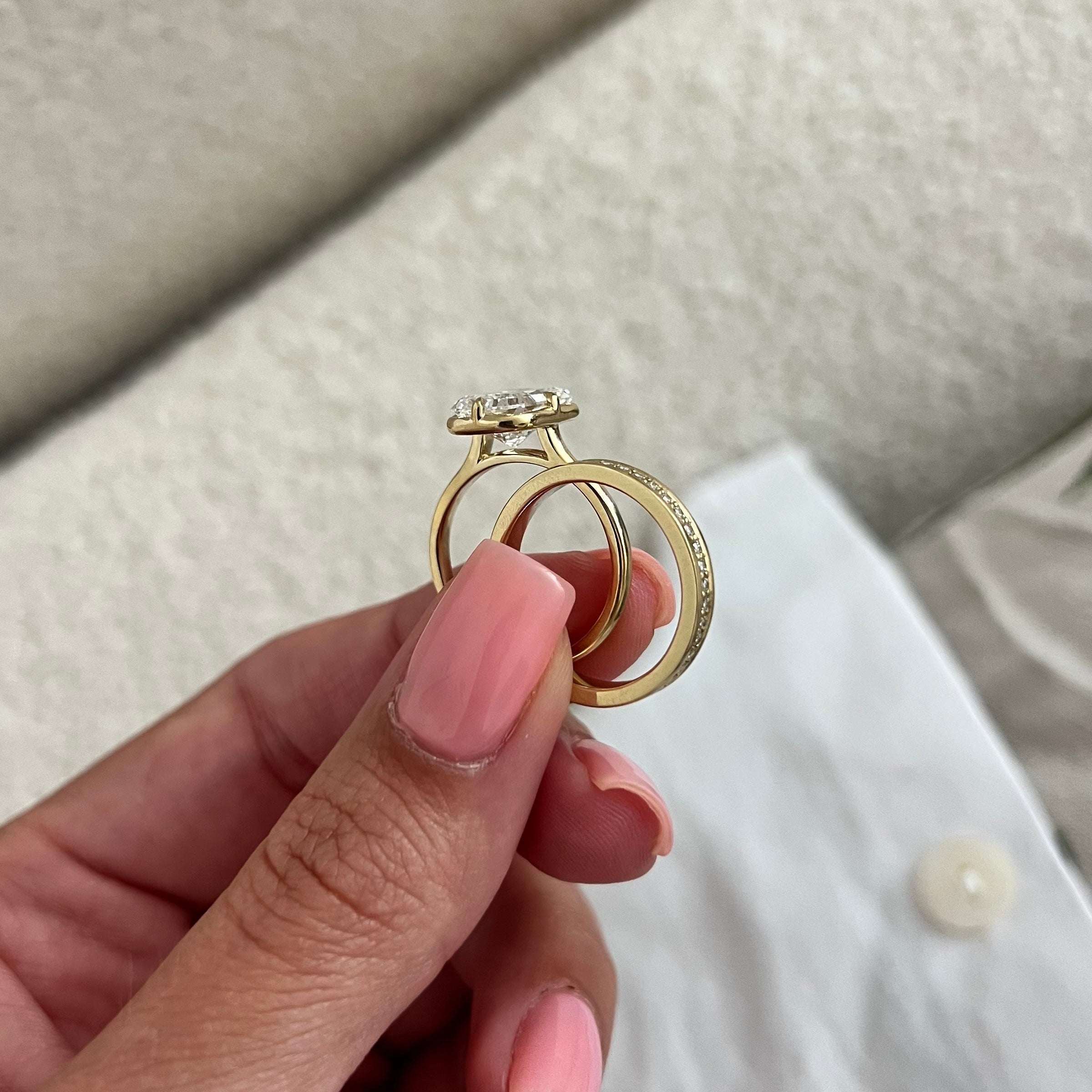 [C_SIZE] [C_Shape] [Style] Lab Grown Diamond Bridal Ring Set