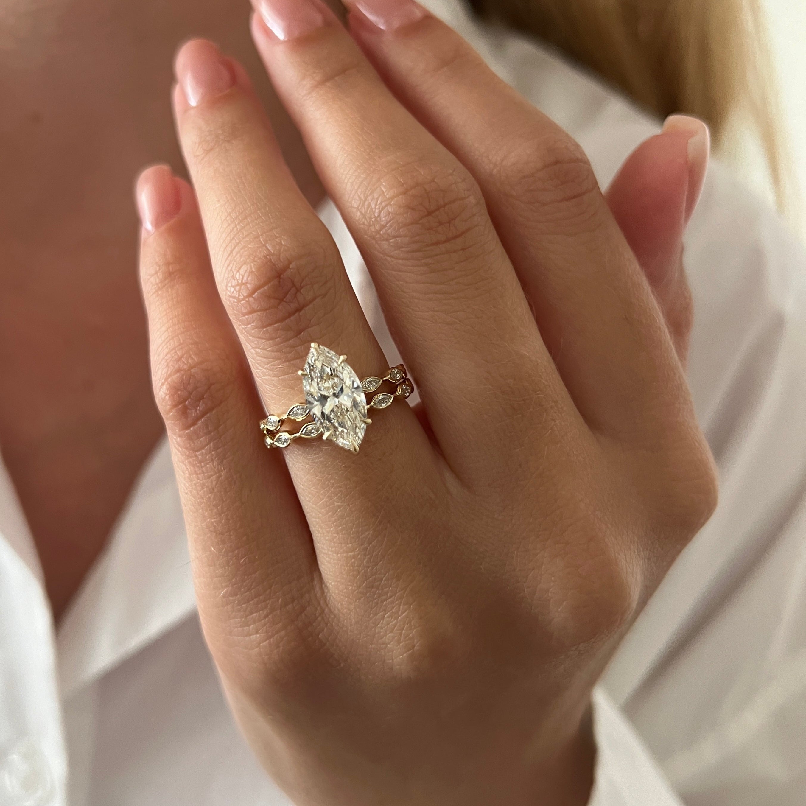 [C_SIZE] [C_Shape] [Style] Lab Grown Diamond Bridal Ring Set