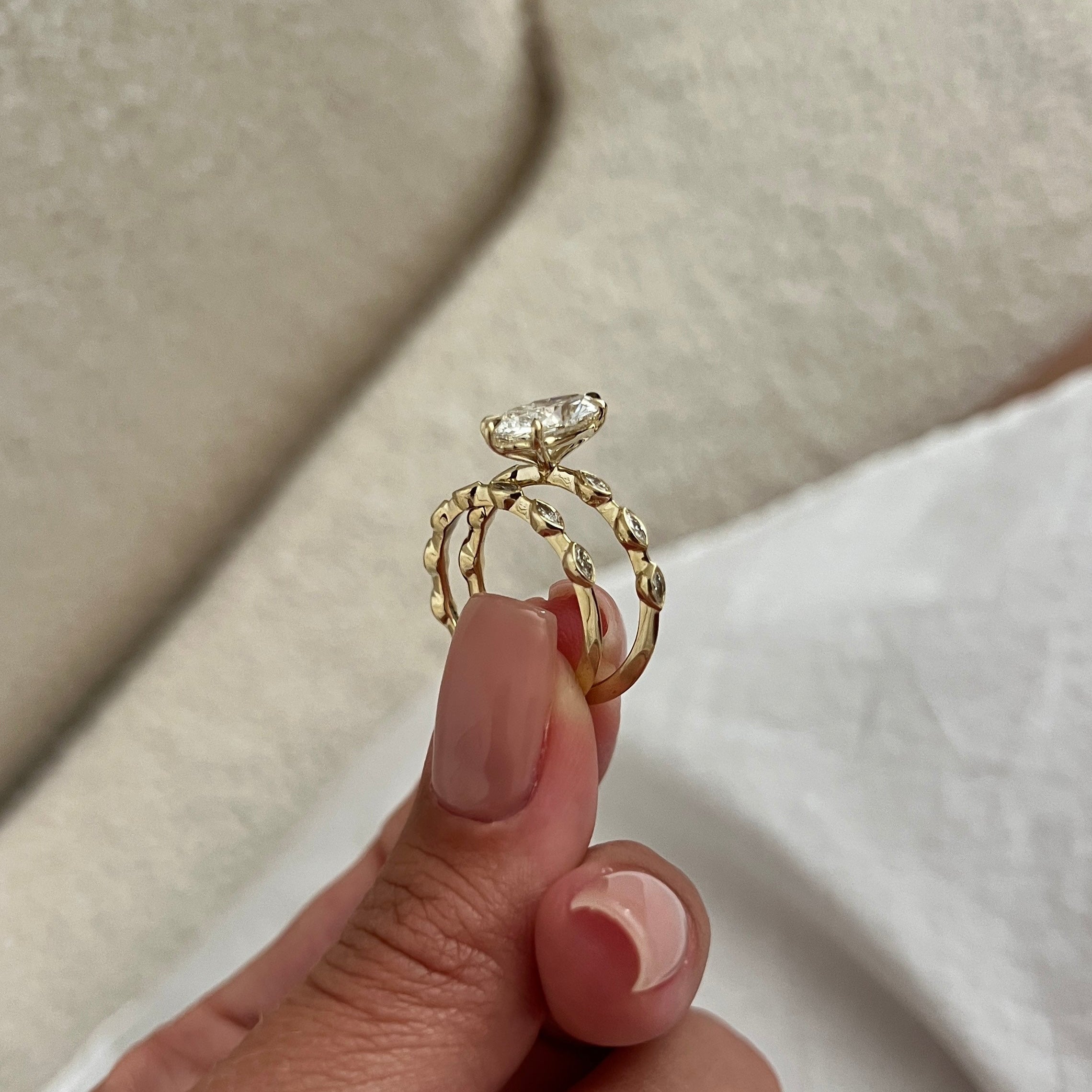 [C_SIZE] [C_Shape] [Style] Lab Grown Diamond Bridal Ring Set