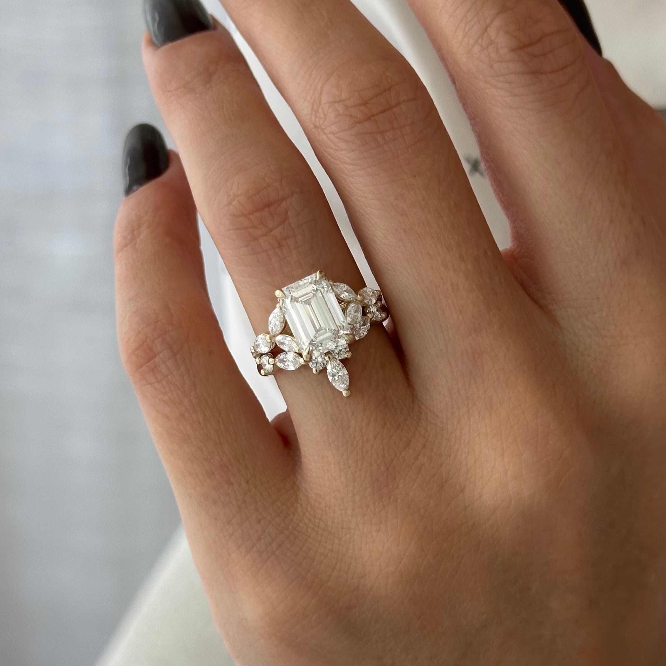 [C_SIZE] [C_Shape] [Style] Lab Grown Diamond Bridal Ring Set